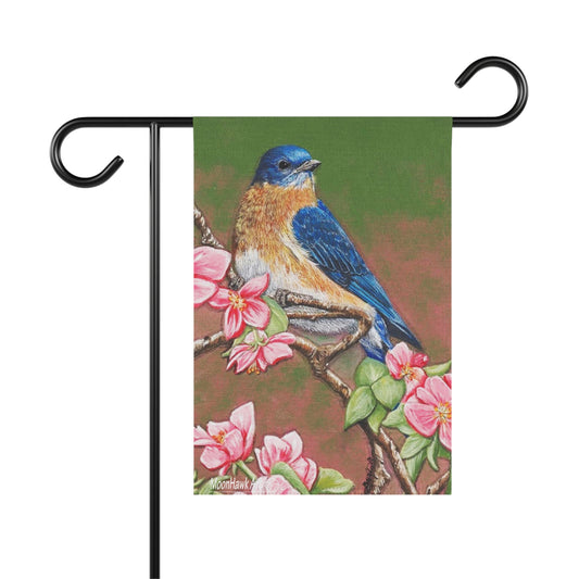 Garden & House Banner, Bluebird and floral