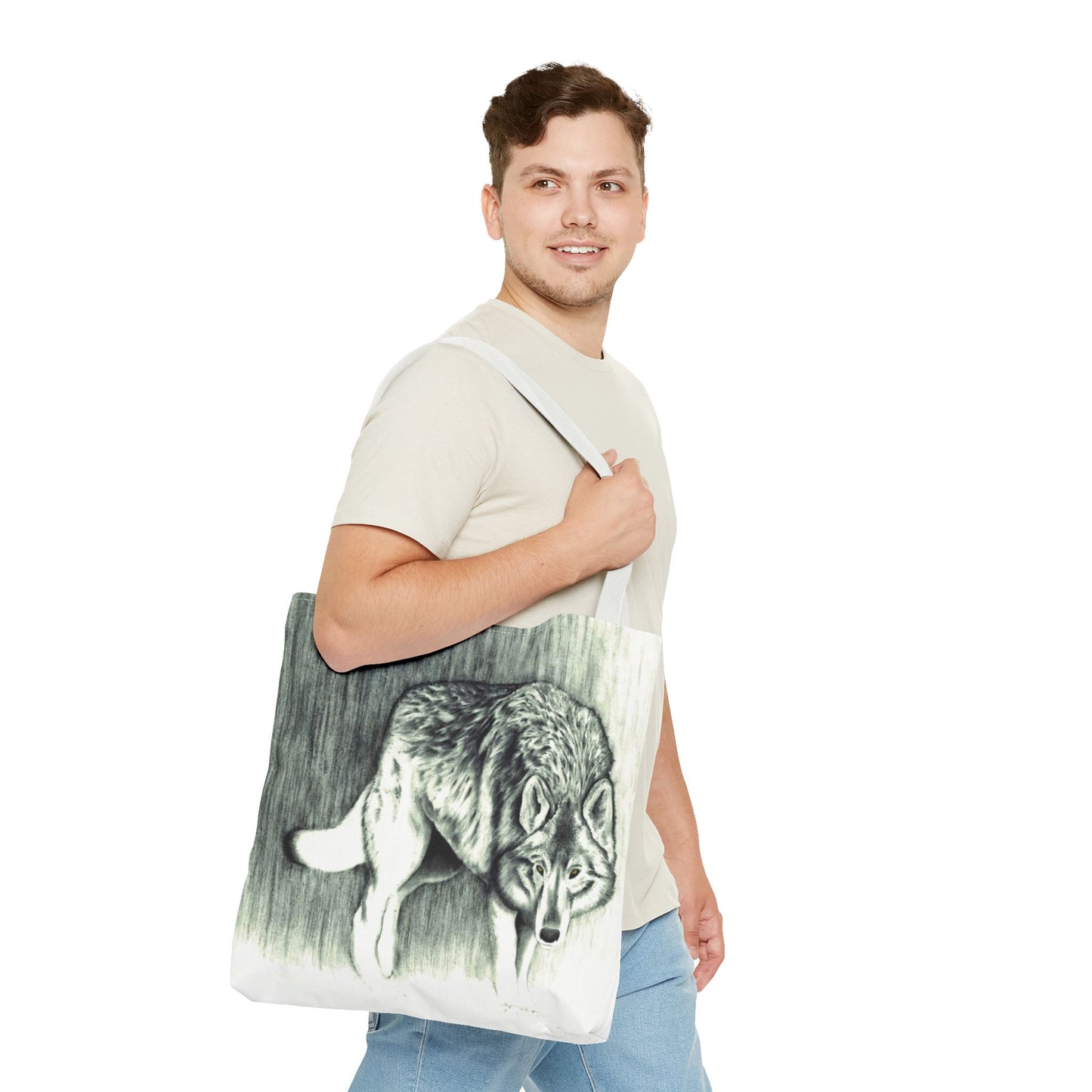 Tote Bag — Wolf Sketch - Native Wildlife Art Tote