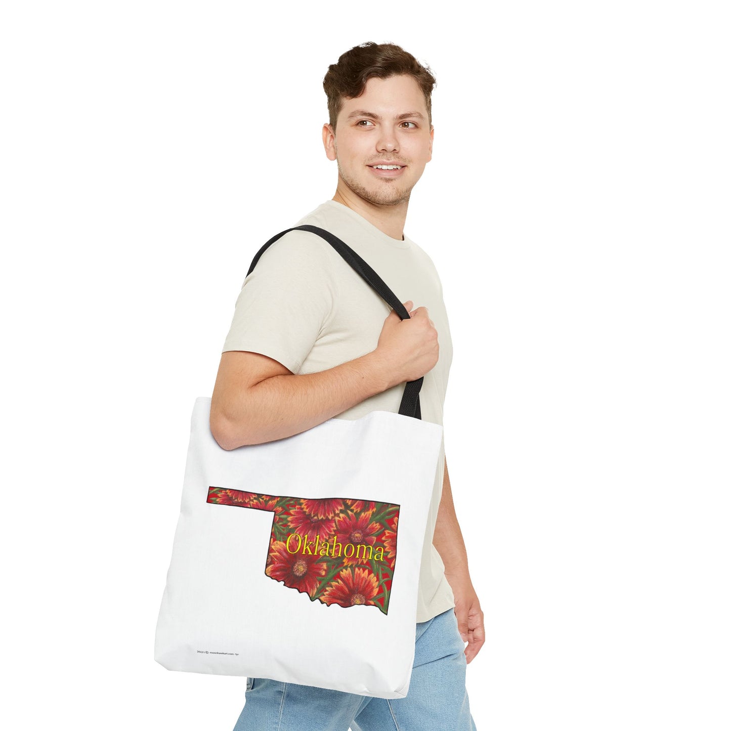 Tote Bag, Oklahoma Indian Blanket, Wildflowers, Book Bag,  Oklahoma State Wildflower