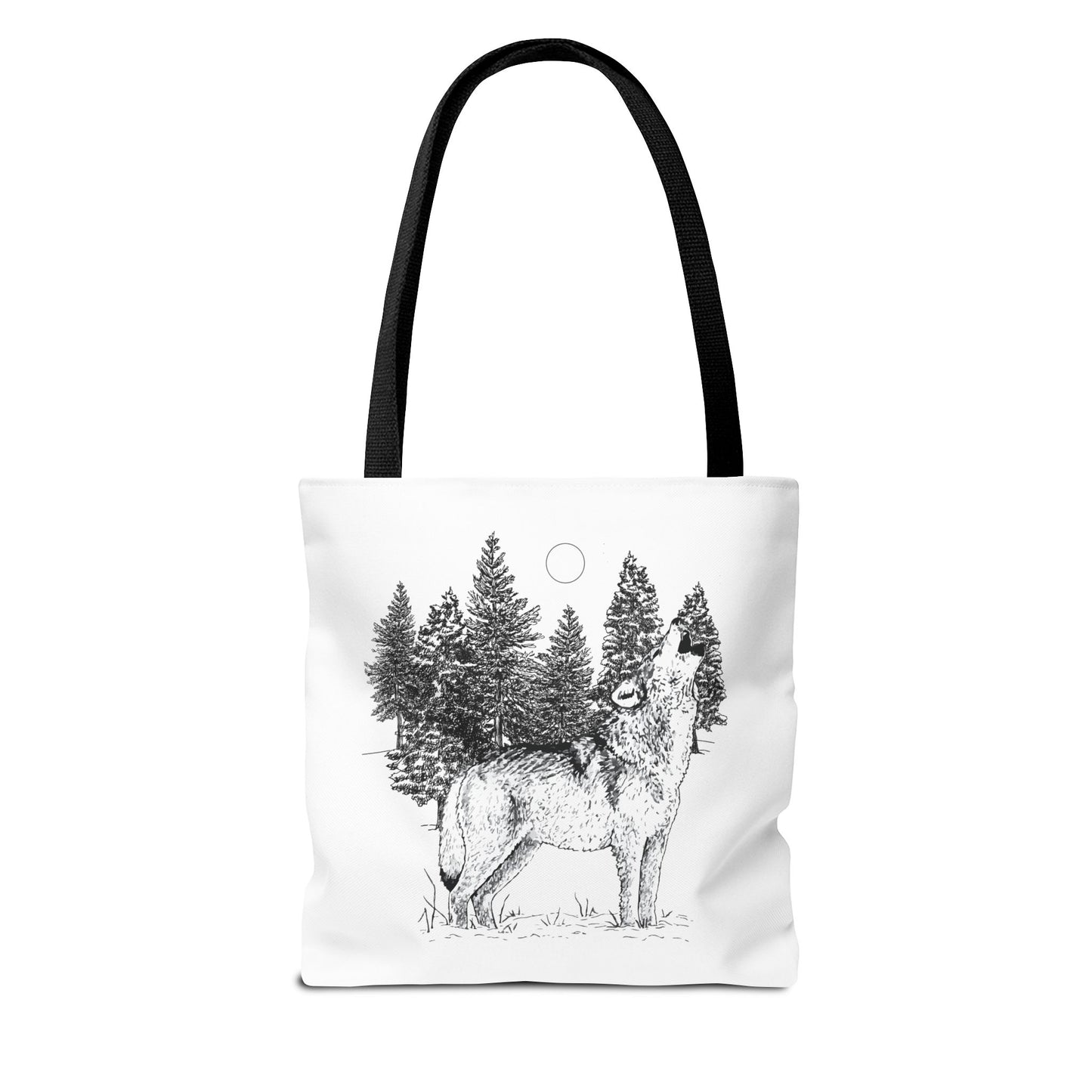 Howling Wolf Tote Bag , Travel tote, Powwow bag, Native American design