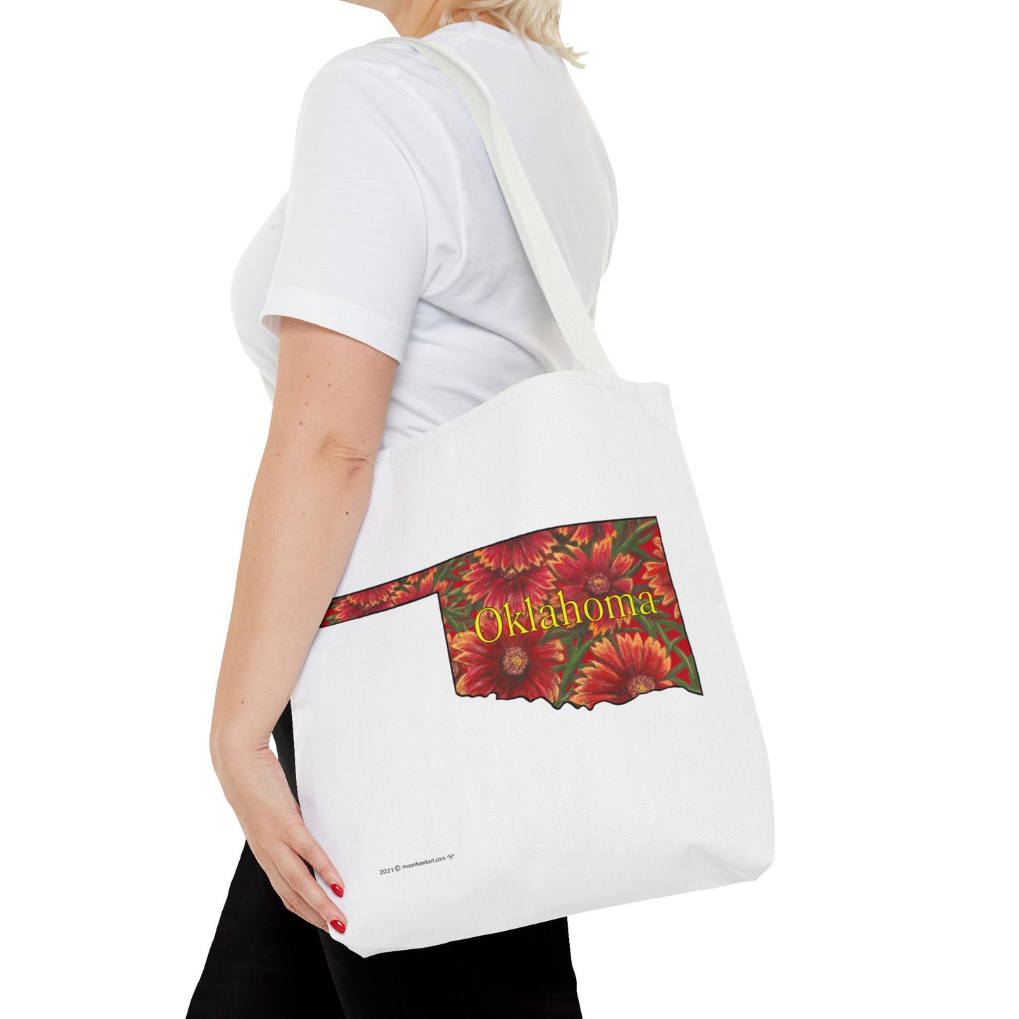 Tote Bag, Oklahoma Indian Blanket, Wildflowers, Book Bag,  Oklahoma State Wildflower
