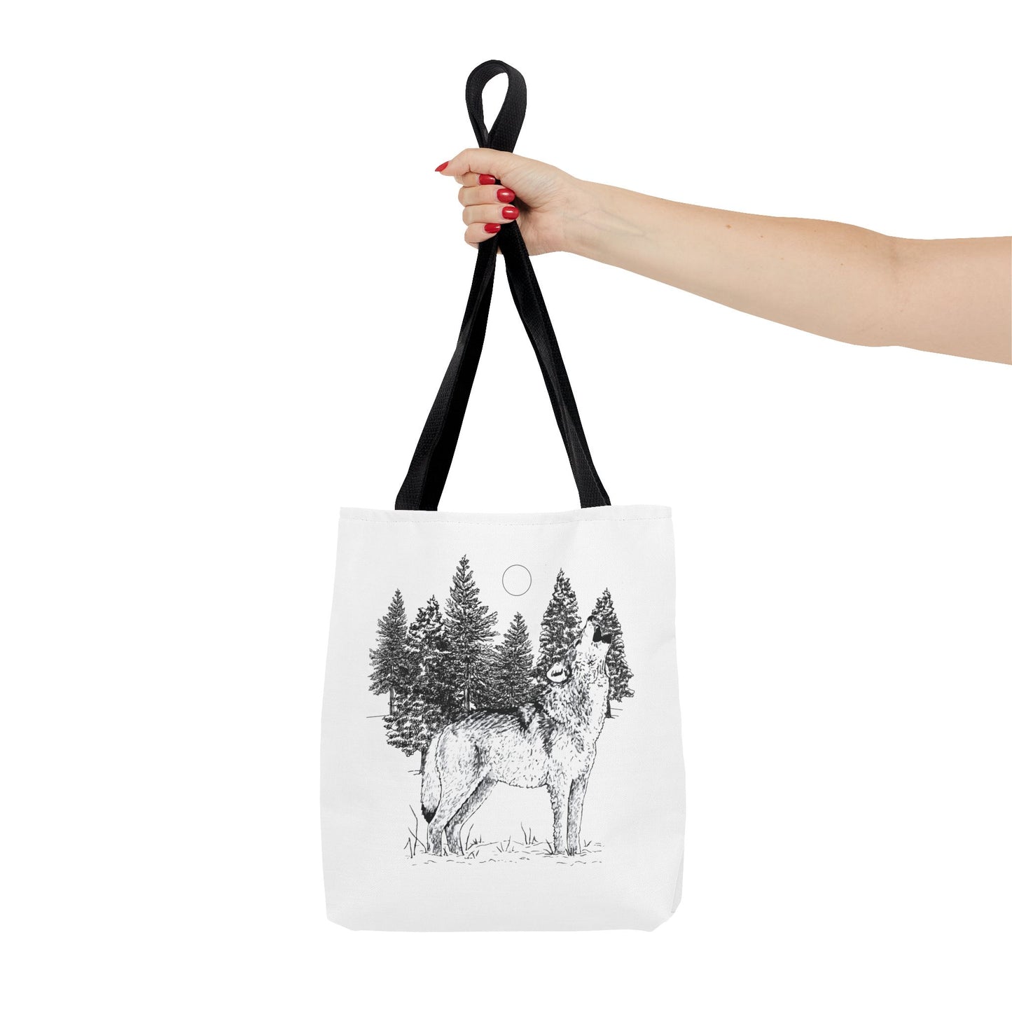 Howling Wolf Tote Bag , Travel tote, Powwow bag, Native American design