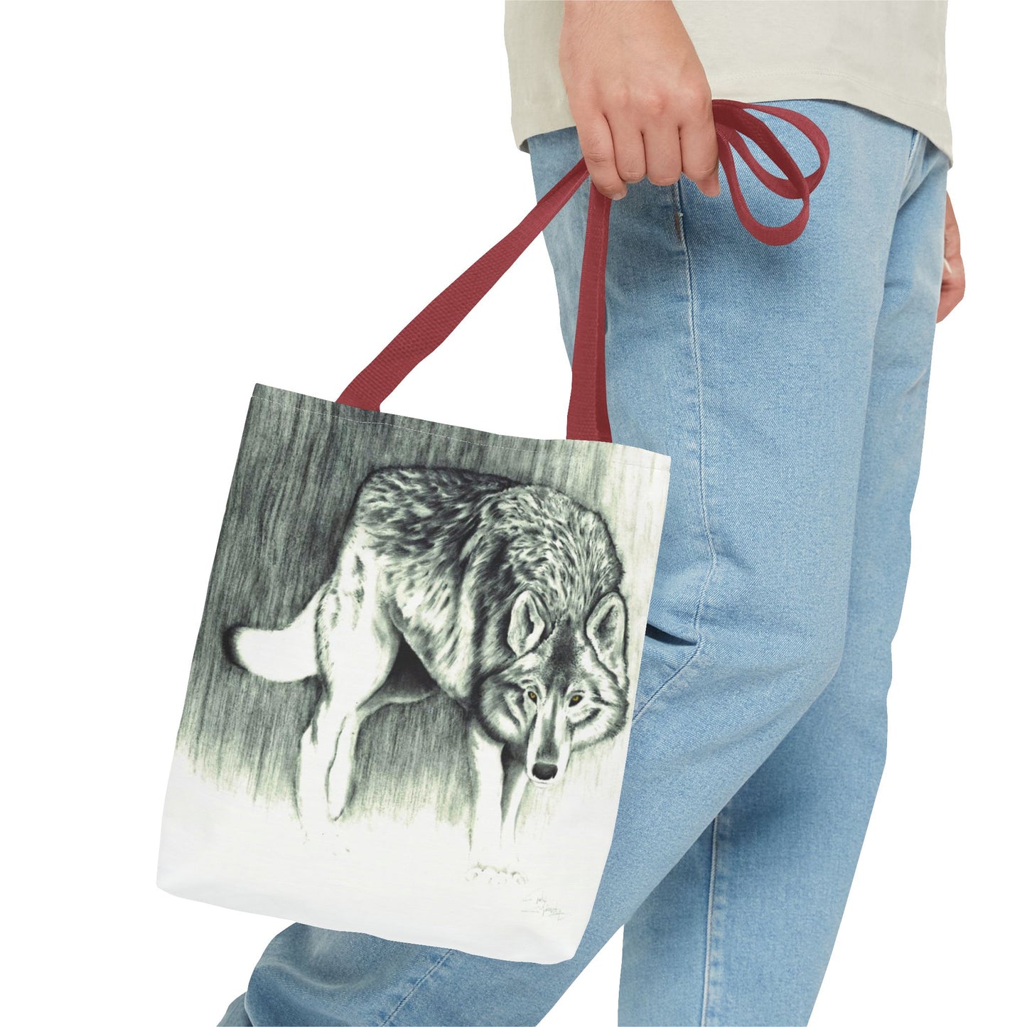 Tote Bag — Wolf Sketch - Native Wildlife Art Tote