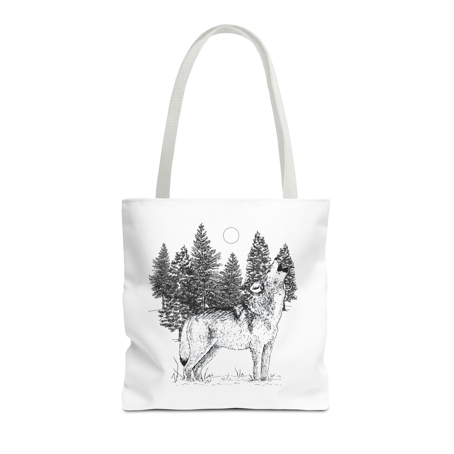 Howling Wolf Tote Bag , Travel tote, Powwow bag, Native American design