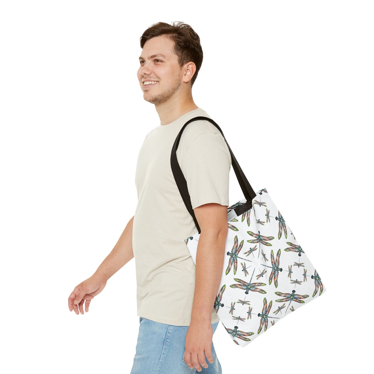 Tote Bag — Dragonfly Pattern, Native Tribal Design