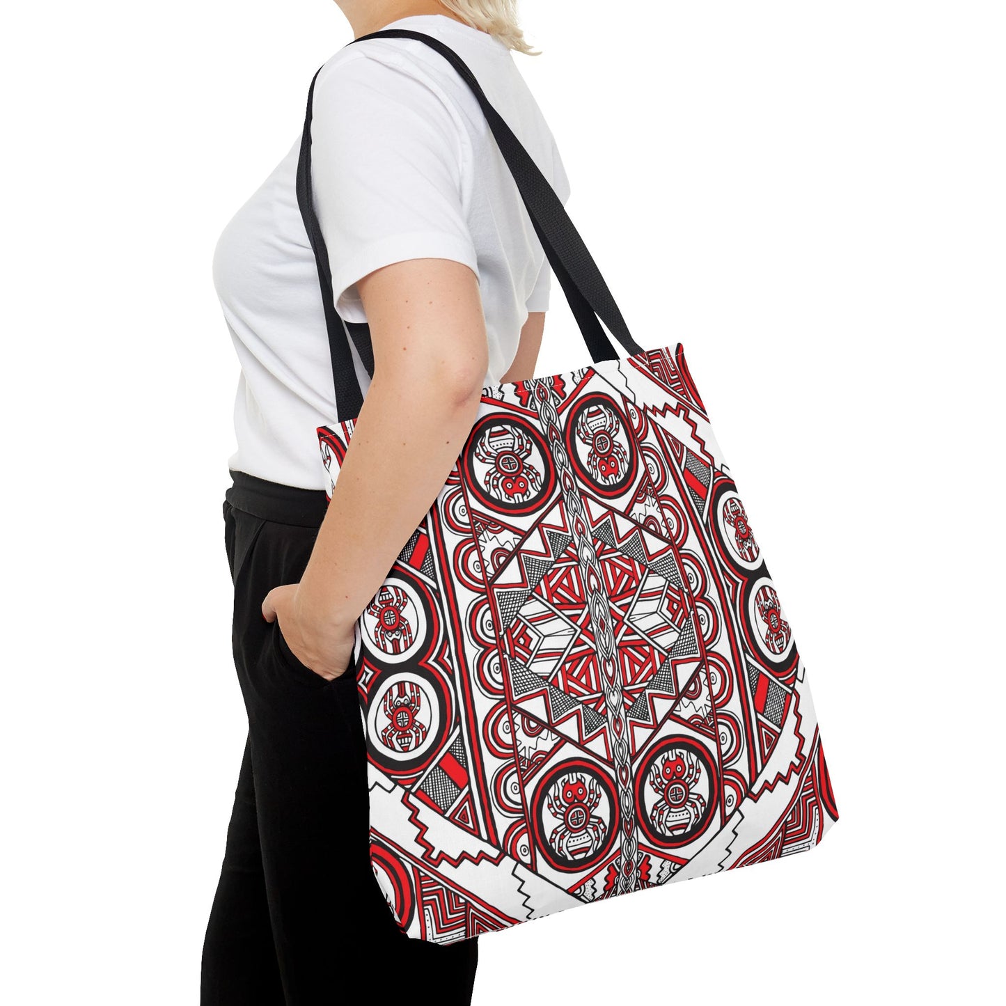 Tote Bag - Ancient Tribal Mound Symbols - Southeast Spider Design