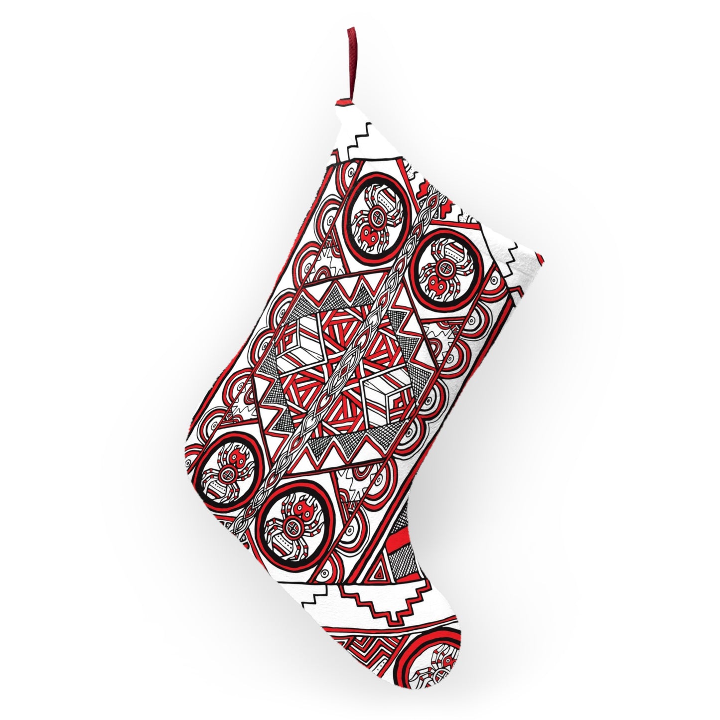Christmas Stockings, SouthEast Spider Motif, Mound Symbols, Ancient Tribal Design, Native American