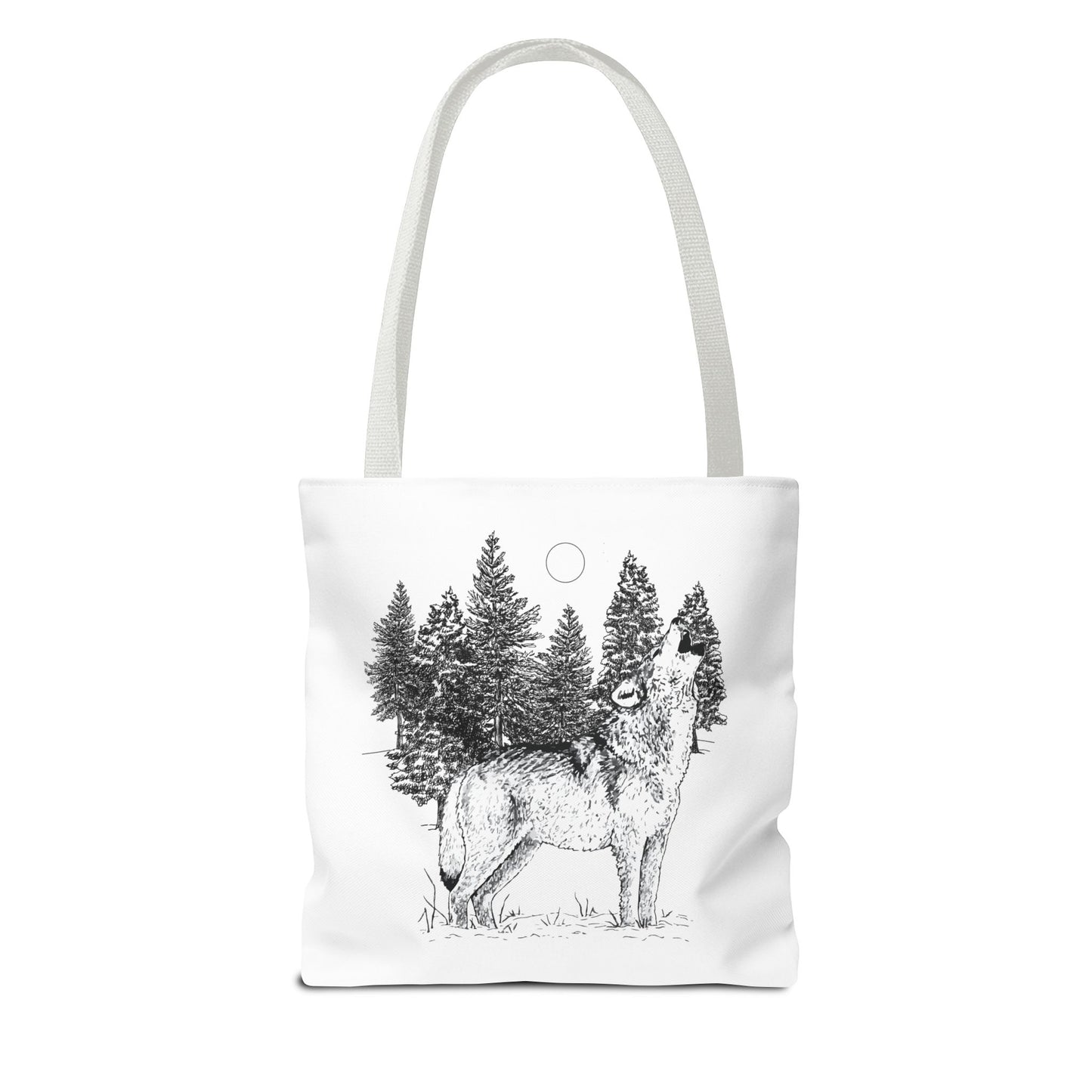 Howling Wolf Tote Bag , Travel tote, Powwow bag, Native American design
