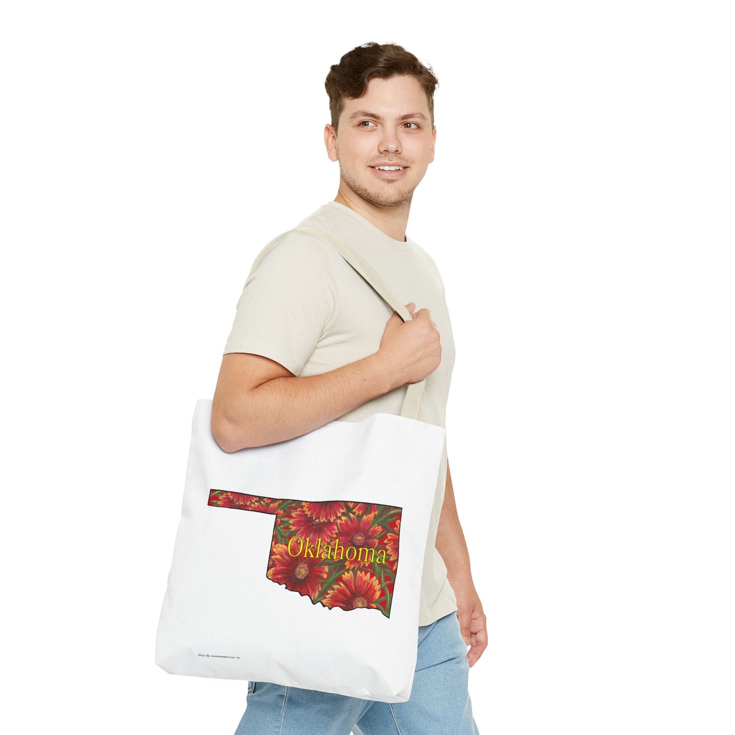 Tote Bag, Oklahoma Indian Blanket, Wildflowers, Book Bag,  Oklahoma State Wildflower