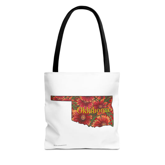 Tote Bag, Oklahoma Indian Blanket, Wildflowers, Book Bag,  Oklahoma State Wildflower