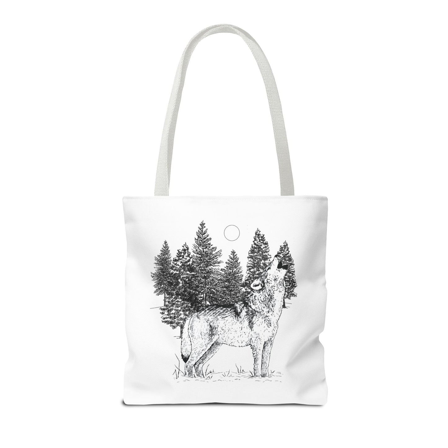 Howling Wolf Tote Bag , Travel tote, Powwow bag, Native American design