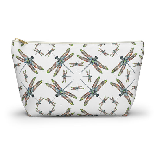 Accessory Pouch w T-bottom, Dragonfly, Native American Design