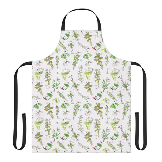 Apron - Cherokee Herbal Garden — Botanical Pattern - Cooking Apron