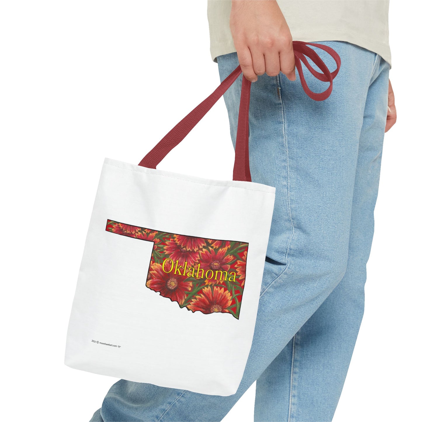 Tote Bag, Oklahoma Indian Blanket, Wildflowers, Book Bag,  Oklahoma State Wildflower