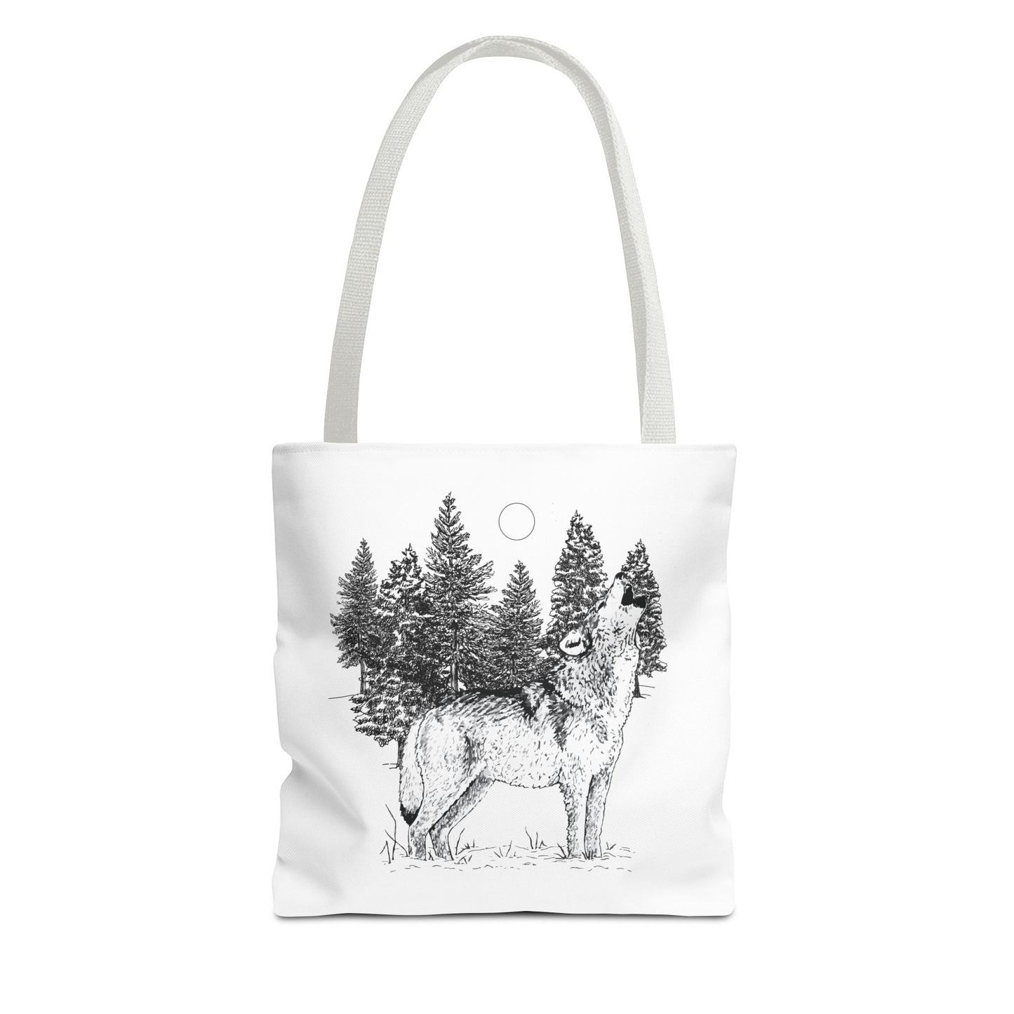 Howling Wolf Tote Bag , Travel tote, Powwow bag, Native American design