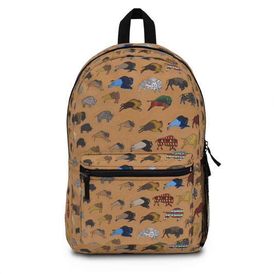 Backpack, Brown, Bison Transition, Buffalo, Native American, Hiking, Camping, Travel