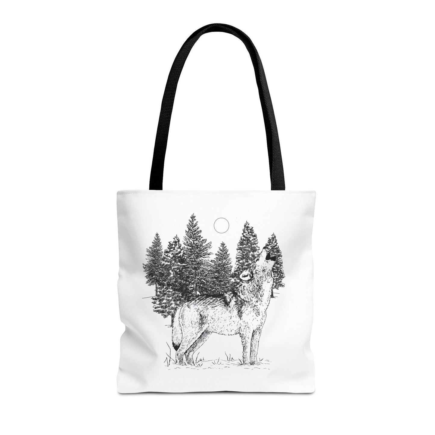 Howling Wolf Tote Bag , Travel tote, Powwow bag, Native American design