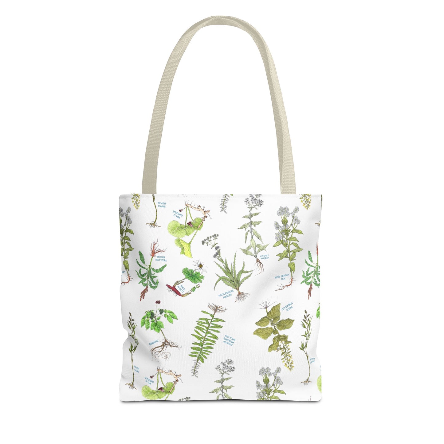 Cherokee Botanical Tote Bag — Plant Print Travel Bag —  Shopping Tote