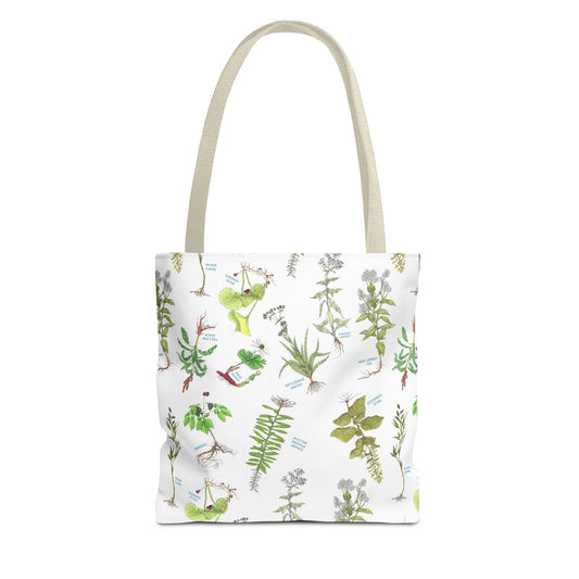 Cherokee Botanical Tote Bag — Plant Print Travel Bag —  Shopping Tote