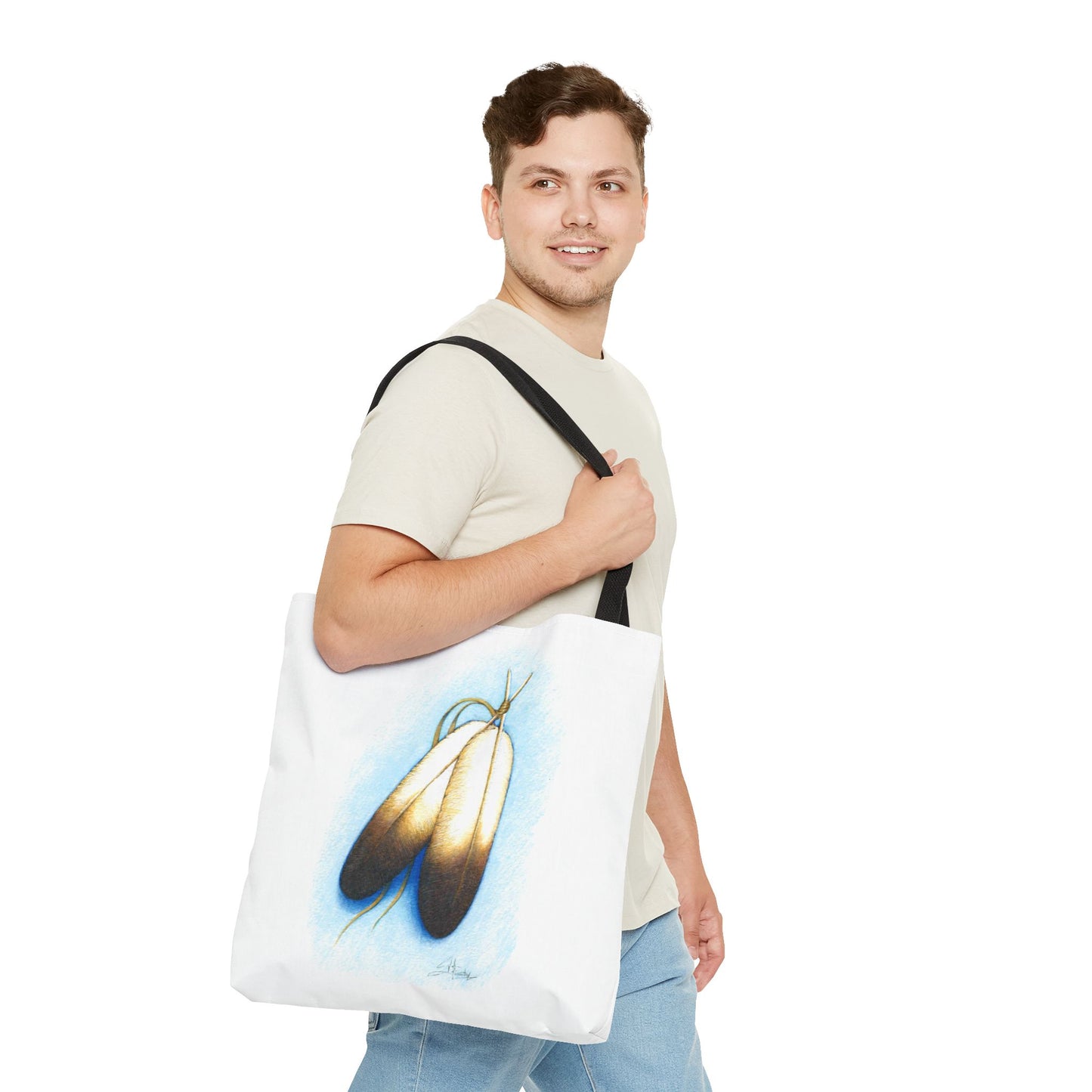 Tote Bag, Double Feather, Native American Design