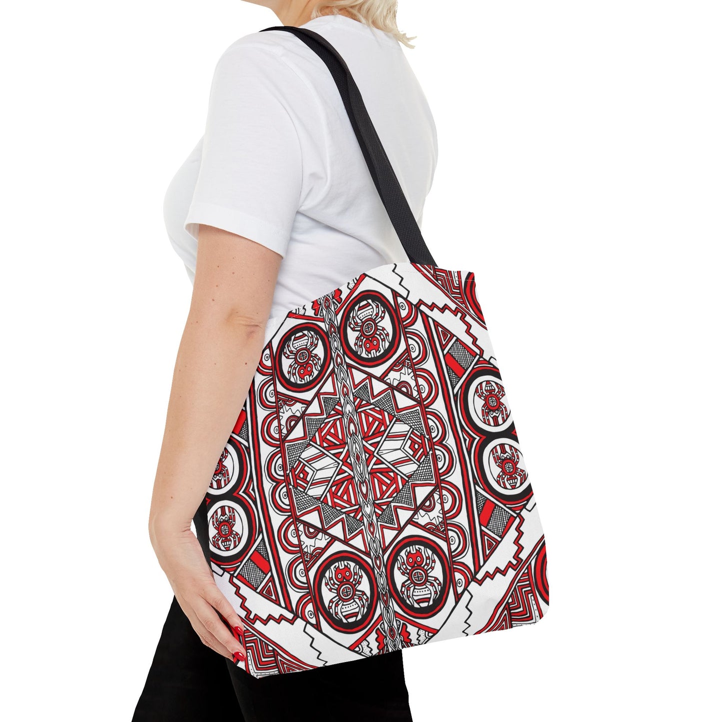 Tote Bag - Ancient Tribal Mound Symbols - Southeast Spider Design