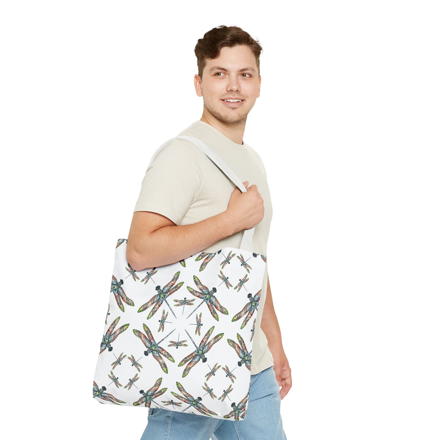 Tote Bag — Dragonfly Pattern, Native Tribal Design