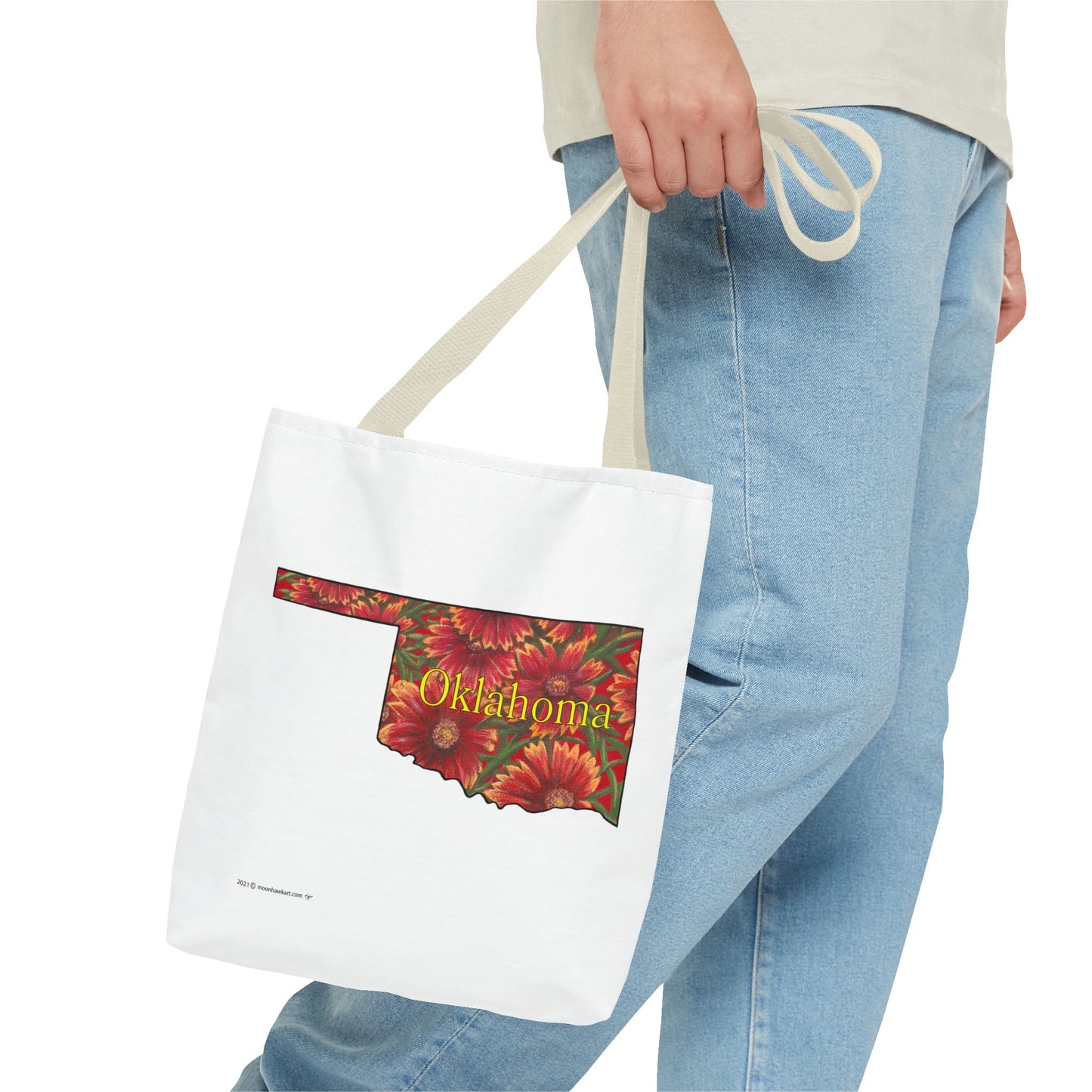 Tote Bag, Oklahoma Indian Blanket, Wildflowers, Book Bag,  Oklahoma State Wildflower