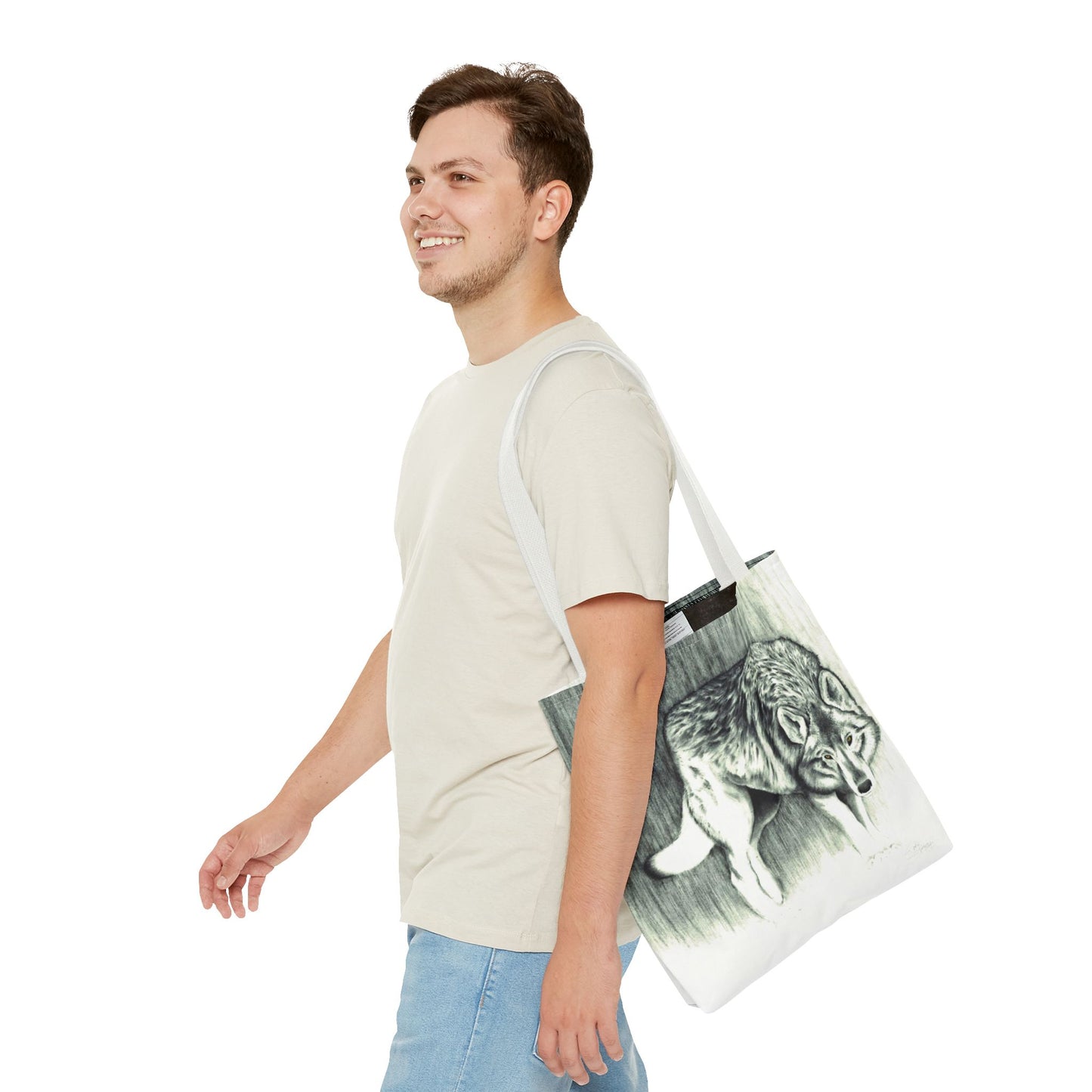 Tote Bag — Wolf Sketch - Native Wildlife Art Tote