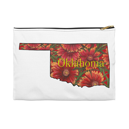 Accessory Pouch, Oklahoma, Indian Blanket, Oklahoma State Wildflower