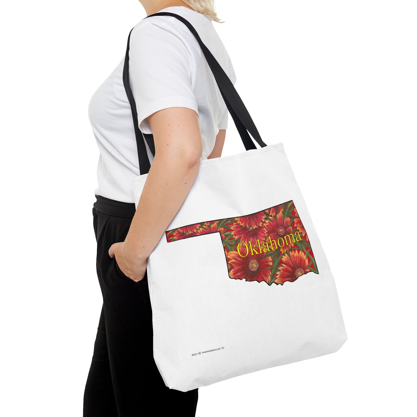 Tote Bag, Oklahoma Indian Blanket, Wildflowers, Book Bag,  Oklahoma State Wildflower