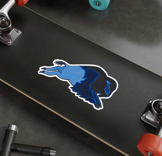 Vinyl Sticker, Blue Bison, Buffalo