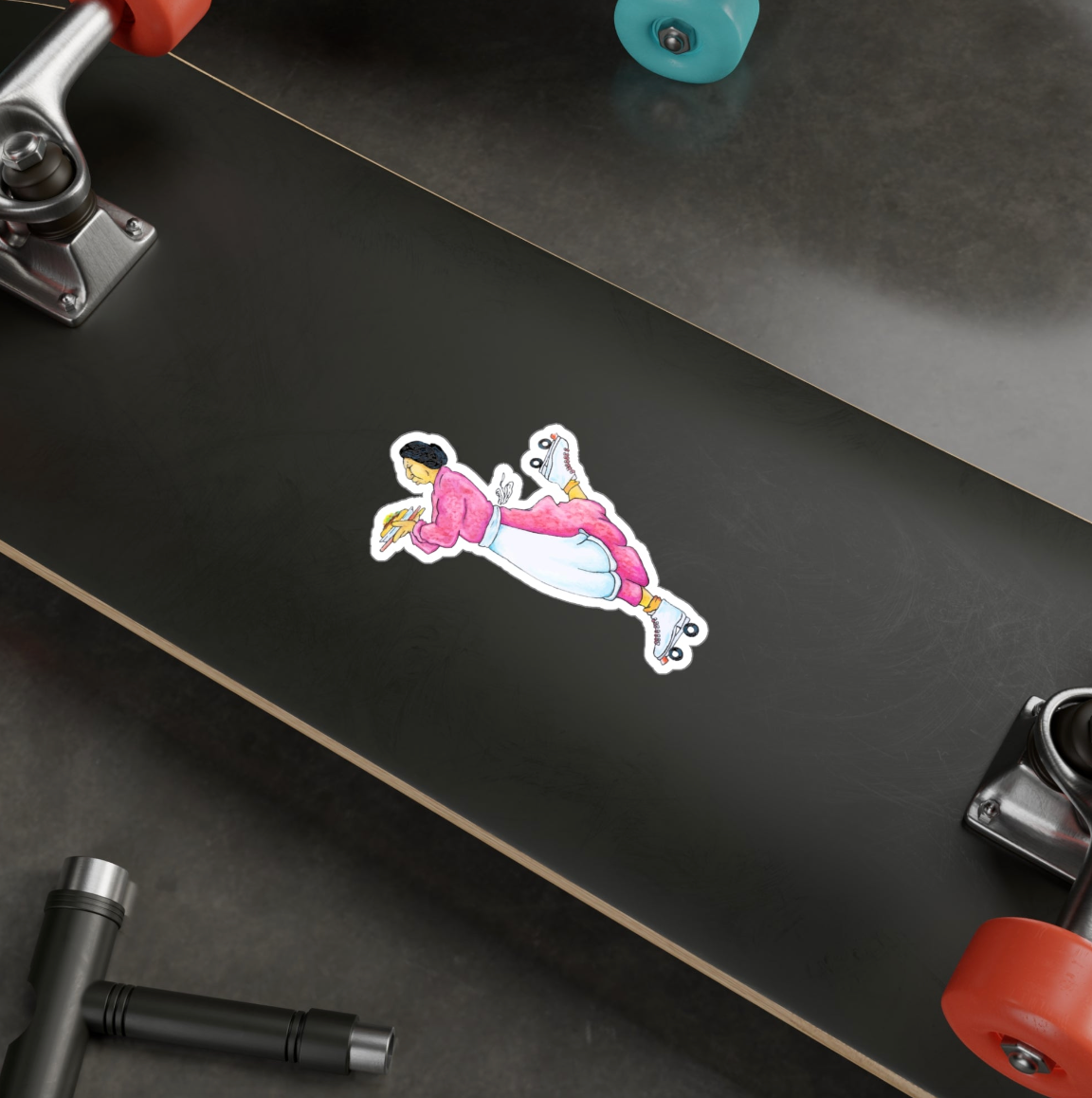 Vinyl Sticker, Rez Car Hop, Native Pop Art, Humorous