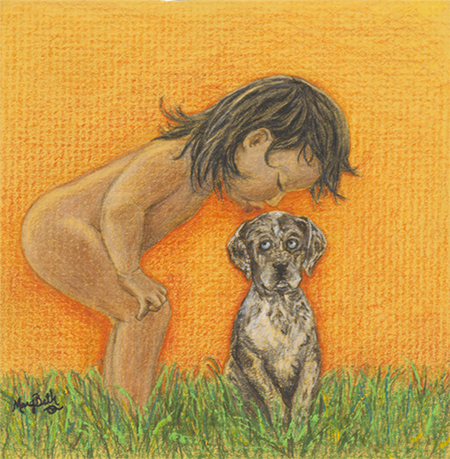 Art Print - Catahoula Kiss -